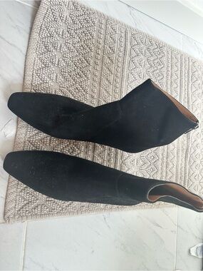 J. Crew Black Suede Pointed Toe Ankle Booties